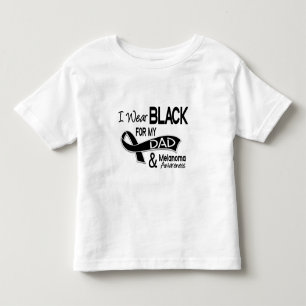 Camiseta Infantil Eu visto o preto para minha melanoma do pai 42
