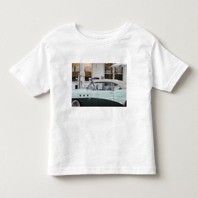 Camiseta Infantil EUA, Florida, Miami Beach: Praia sul, 1956 (Frente)
