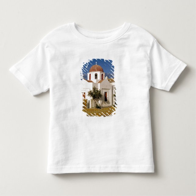Camiseta Infantil Europa, Grécia, Mykonos. As redes de pesca secam n (Frente)