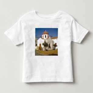 Camiseta Infantil Europa, Grécia, Mykonos. Redes de pesca secam na