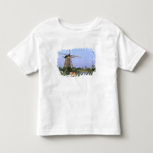 Camiseta Infantil Europa, Holanda, Zuid Holland, Kinderdijk. 2