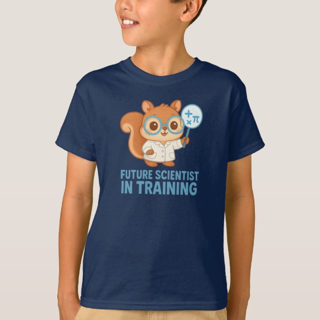 Camiseta Infantil Exploradora de STEM Animal" (Frente)