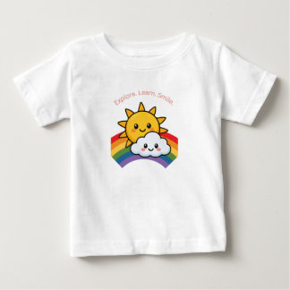 camiseta infantil Explorar. Aprender. Sorrir