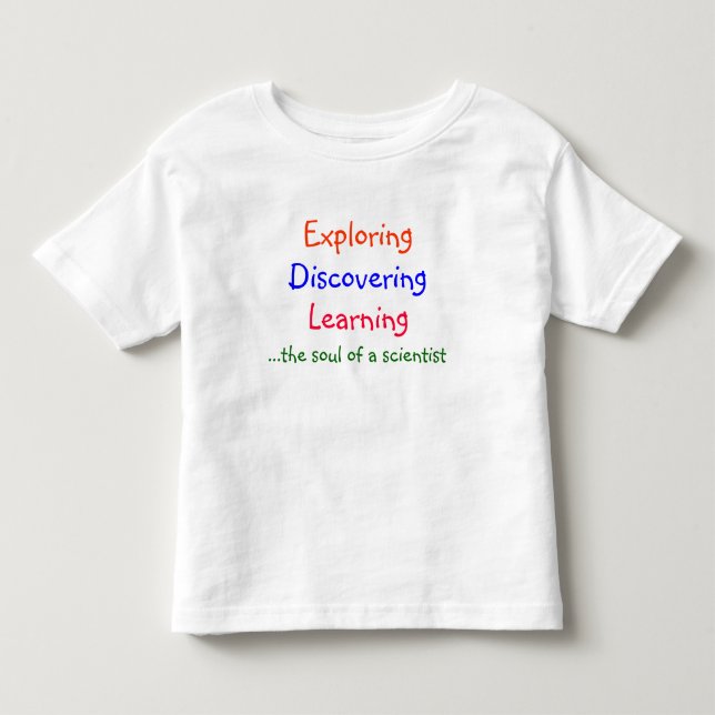 Camiseta Infantil Explorar, descobrir, aprendendo,…. (Frente)
