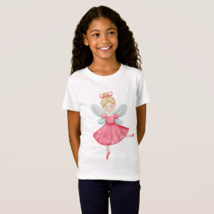 Camiseta Infantil Fada Bailarina Aquarela