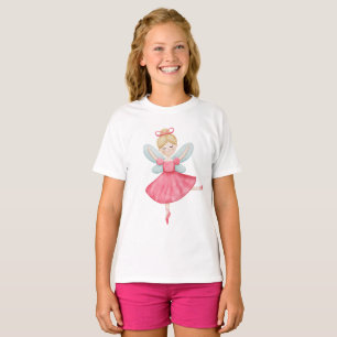 Camiseta Infantil Fada Bailarina Aquarela