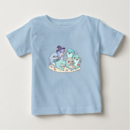 Camiseta Infantil Família de Golfinhos Fofa