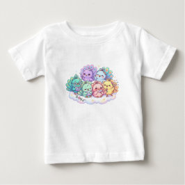 Camiseta Infantil Família de Pavão Fofa