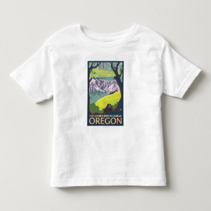 Camiseta Infantil Família do castor - desfiladeiro do Rio Columbia,