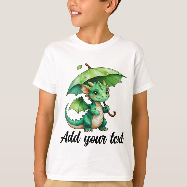Camiseta Infantil Fantasia Dragão (Frente)
