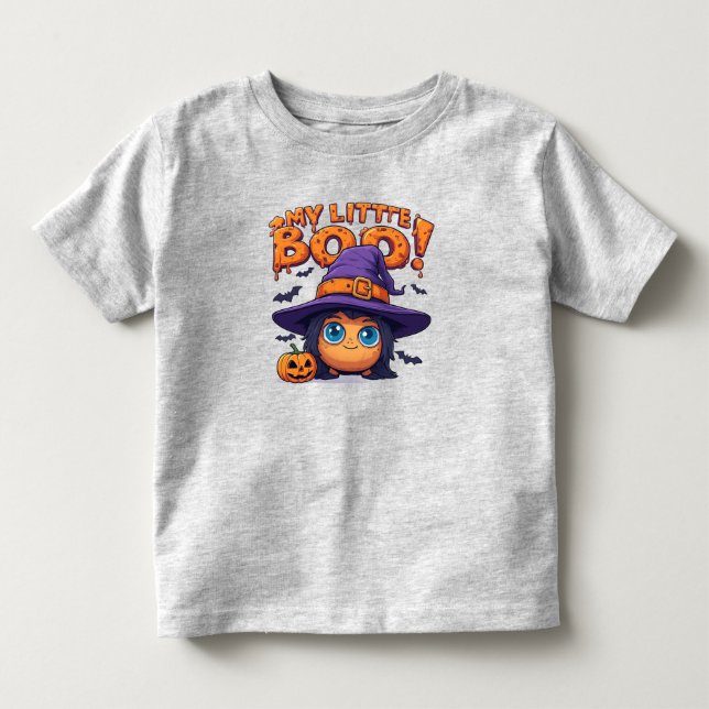 👻🎃 Camiseta Infantil Fantasma Bruxa Boo Fofa ✨🧙 (Frente)