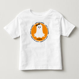 Camiseta Infantil Fantasma feminino o Dia das Bruxas personalizado