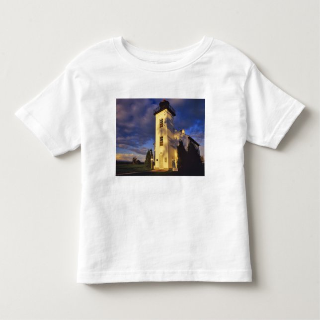 Camiseta Infantil Farol em Escanaba UP de Michigan (Frente)