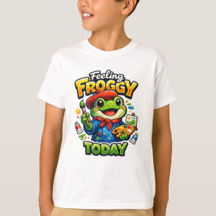 Camiseta Infantil Feel Froggy Today Gráfico de S