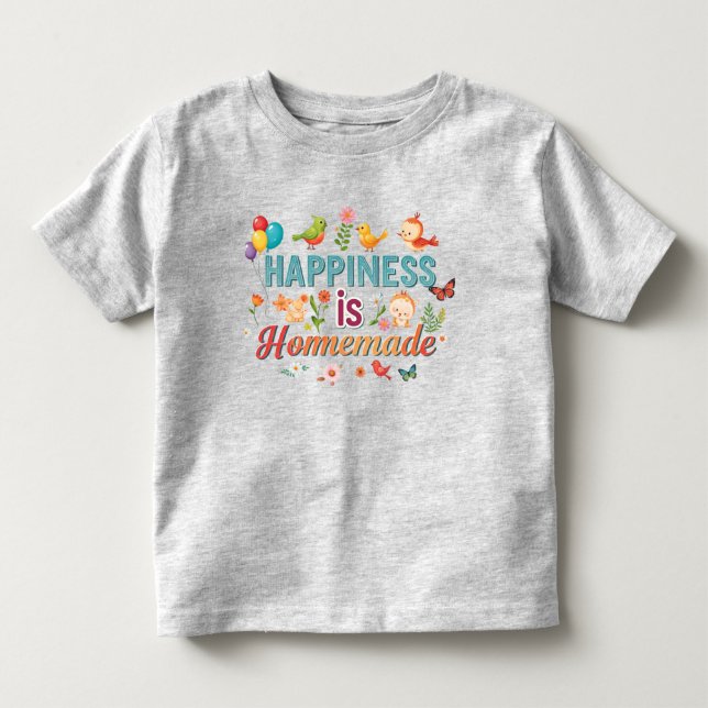 Camiseta Infantil Felicidade é Caseira   (Frente)