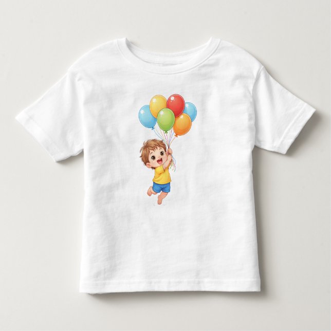 Camiseta Infantil - Feliz Aniversário Balão Little (Frente)