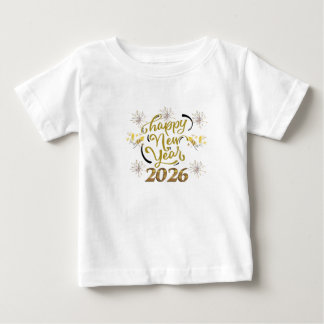 Camiseta infantil Feliz Ano Novo 2026