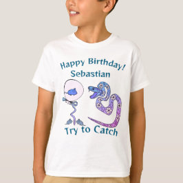 Camiseta infantil Feliz cobra de aniversário