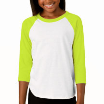 Camiseta Infantil Feminina, Mangas Raglan 3/4