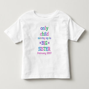 Camiseta Infantil Filho Único se Tornando Irmã Mais Velha
