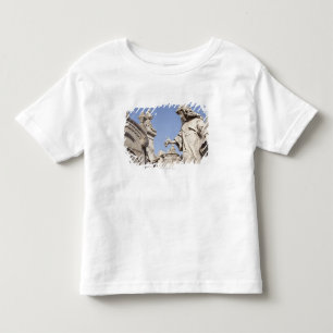Camiseta Infantil Fim da estátua do ângulo acima no cemitério de