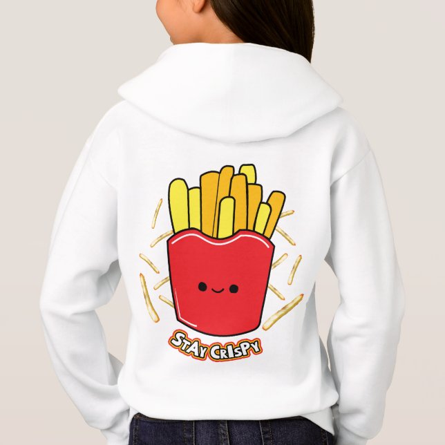 Camiseta Infantil “Fique Crocante” com Batatas Fri (Verso)