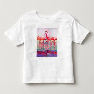 Camiseta Infantil Flamingos cor-de-rosa por Francis Lee Jacques