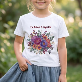 Camiseta Infantil Floral Colorida Personalizada