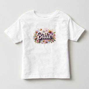 Camiseta Infantil Floral da Princesa Personalizada