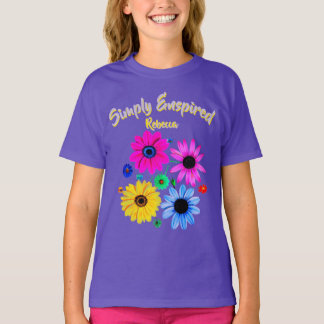 Camiseta Infantil Flores Coloridas Simplesmente In