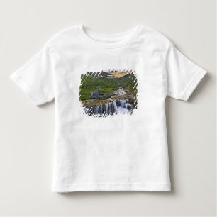 Camiseta Infantil Fluxo em cascata, Parque Nacional Glacier,