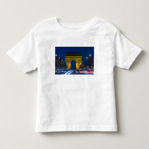 Camiseta Infantil França, Paris. O Arco do Triunfo e o