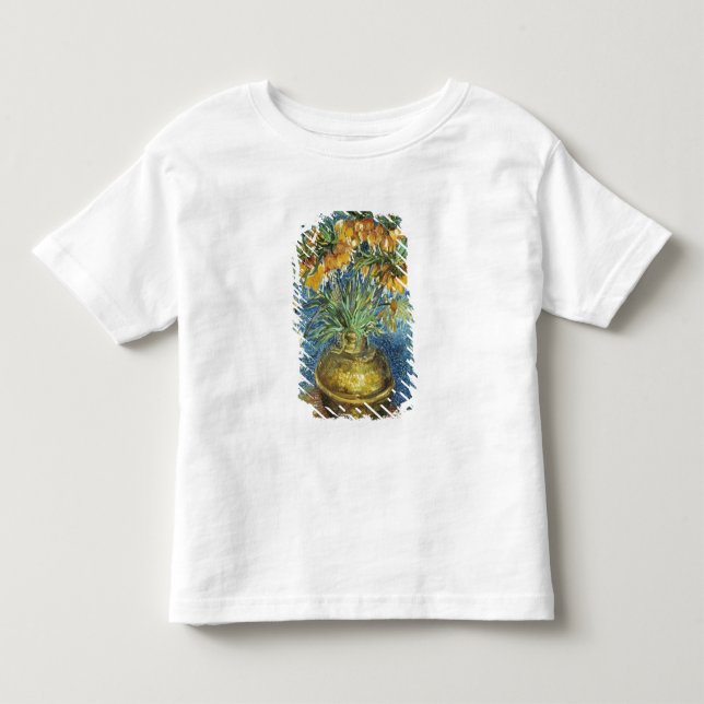 Camiseta Infantil Fritillaries imperiais da coroa de Vincent van (Frente)