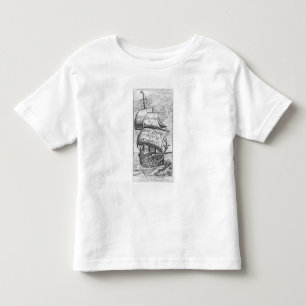 Camiseta Infantil Frontispiece a "De Mari Libero", por Hugo Grotius