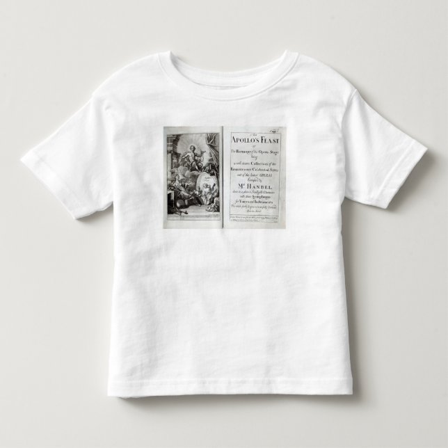 Camiseta Infantil Frontispiece para o banquete de Apollo, c.1734 (Frente)