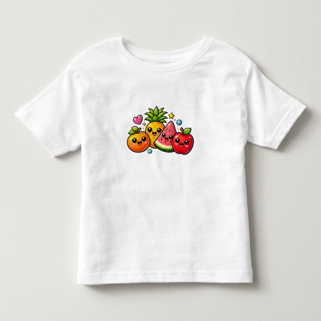 Camiseta Infantil Frutas Fofas Y2K (Frente)