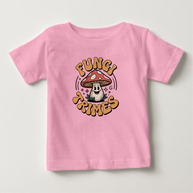 Camiseta Infantil Funny Fungi Trimes | Presente Fo (Frente)