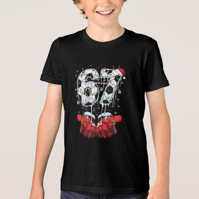Camiseta Infantil Funny Soccer 6 7 Natal Drip (Frente)