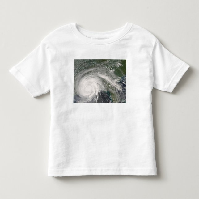 Camiseta Infantil Furacão Gustav sobre Louisiana (Frente)