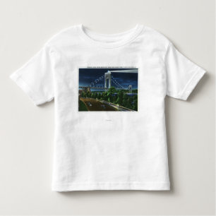 Camiseta Infantil G. ponte de Washington, Hudson na noite