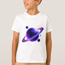 Camiseta Infantil Galáxia Planeta Espaço