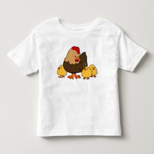 Camiseta Infantil Galinhas e Pintinhos Fofos