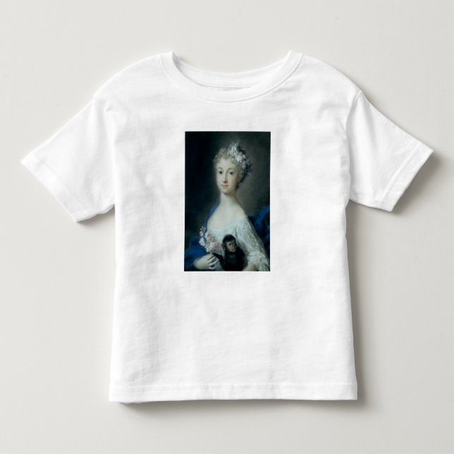 Camiseta Infantil Garota segurando um macaco (Frente)
