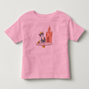 Camiseta Infantil Gatinha Princesa com Castelo