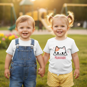 Camiseta Infantil Gatinho MIAAAOO Cat Fofa