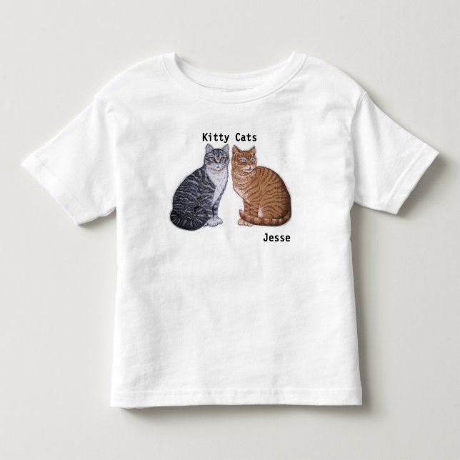 Camiseta Infantil Gatinhos de criança T shirt Kids YOUR NAME Kitten (Frente)