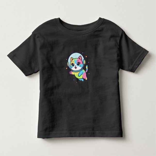 Camiseta Infantil Gato Astronauta (Frente)