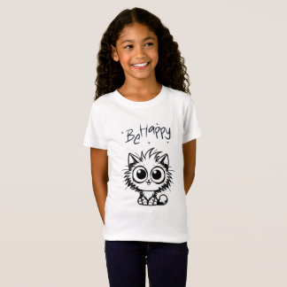 Camiseta Infantil Gato Divertido
