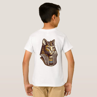 Camiseta Infantil Gato Egípcio – Arte Felina Faraô