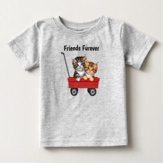 Camiseta Infantil Gatos de Desenho Fofo